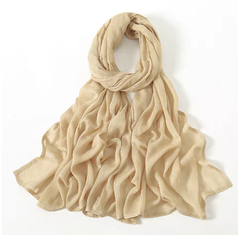 Solid Color Muslim Hijabs for Women (Single Piece)