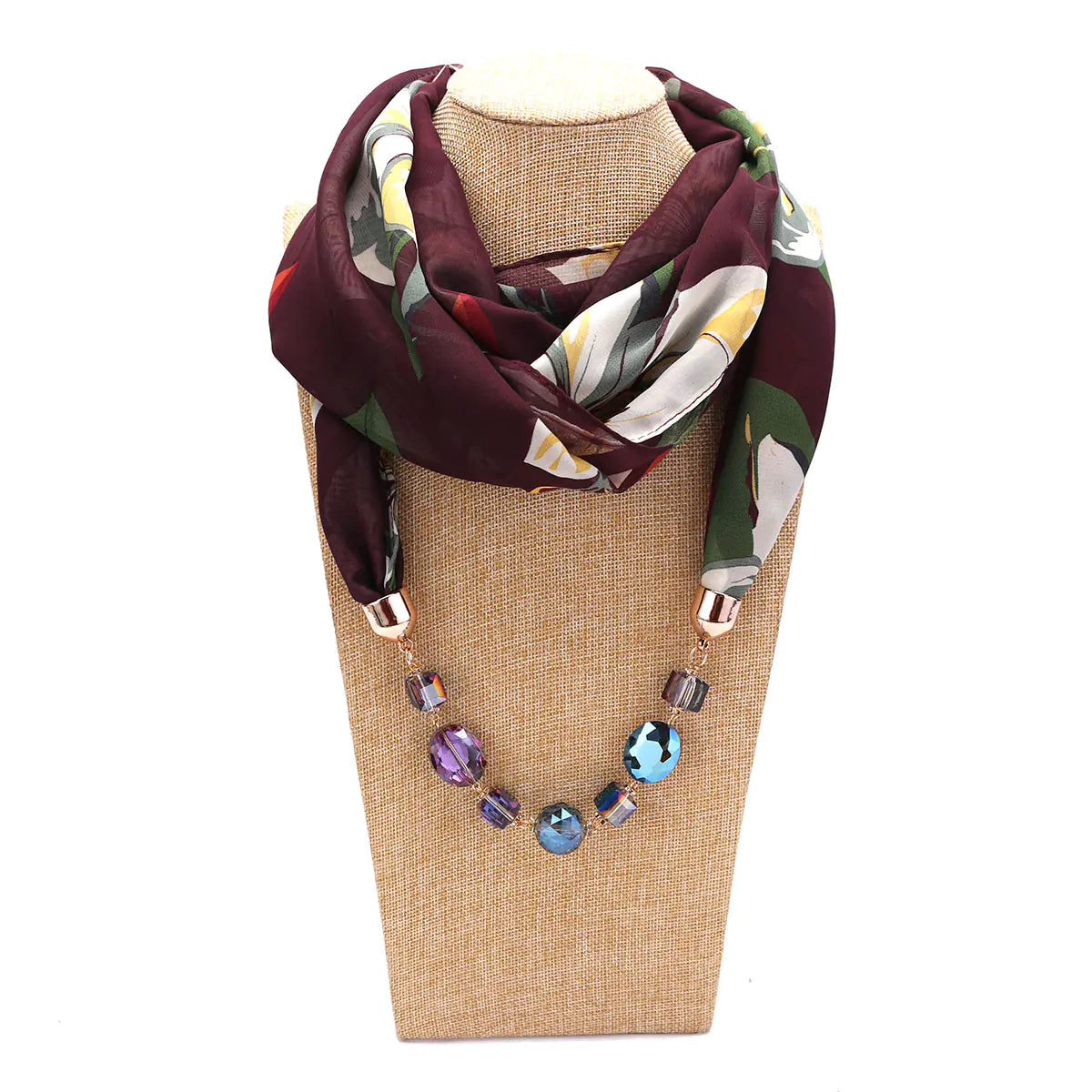 Muslim Scarf, Necklace Scarf, Chiffon Headscarf