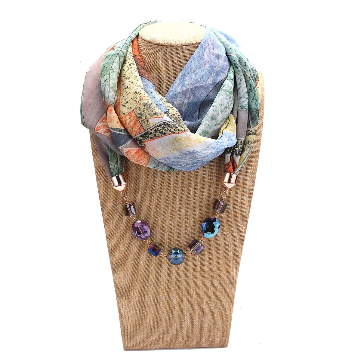 Muslim Scarf, Necklace Scarf, Chiffon Headscarf
