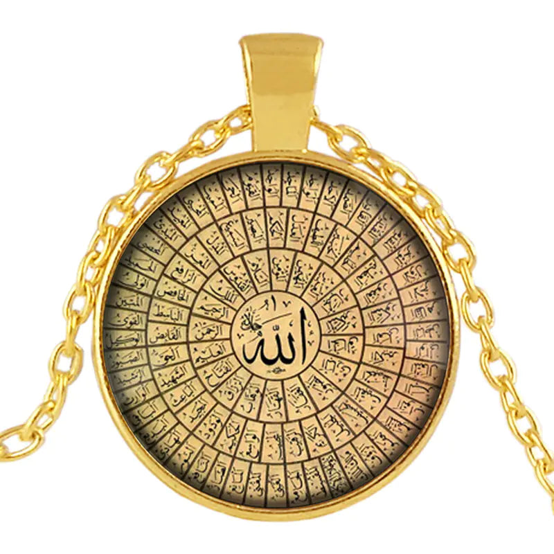 Necklace with Islamic Mandala Design (7 Colors)