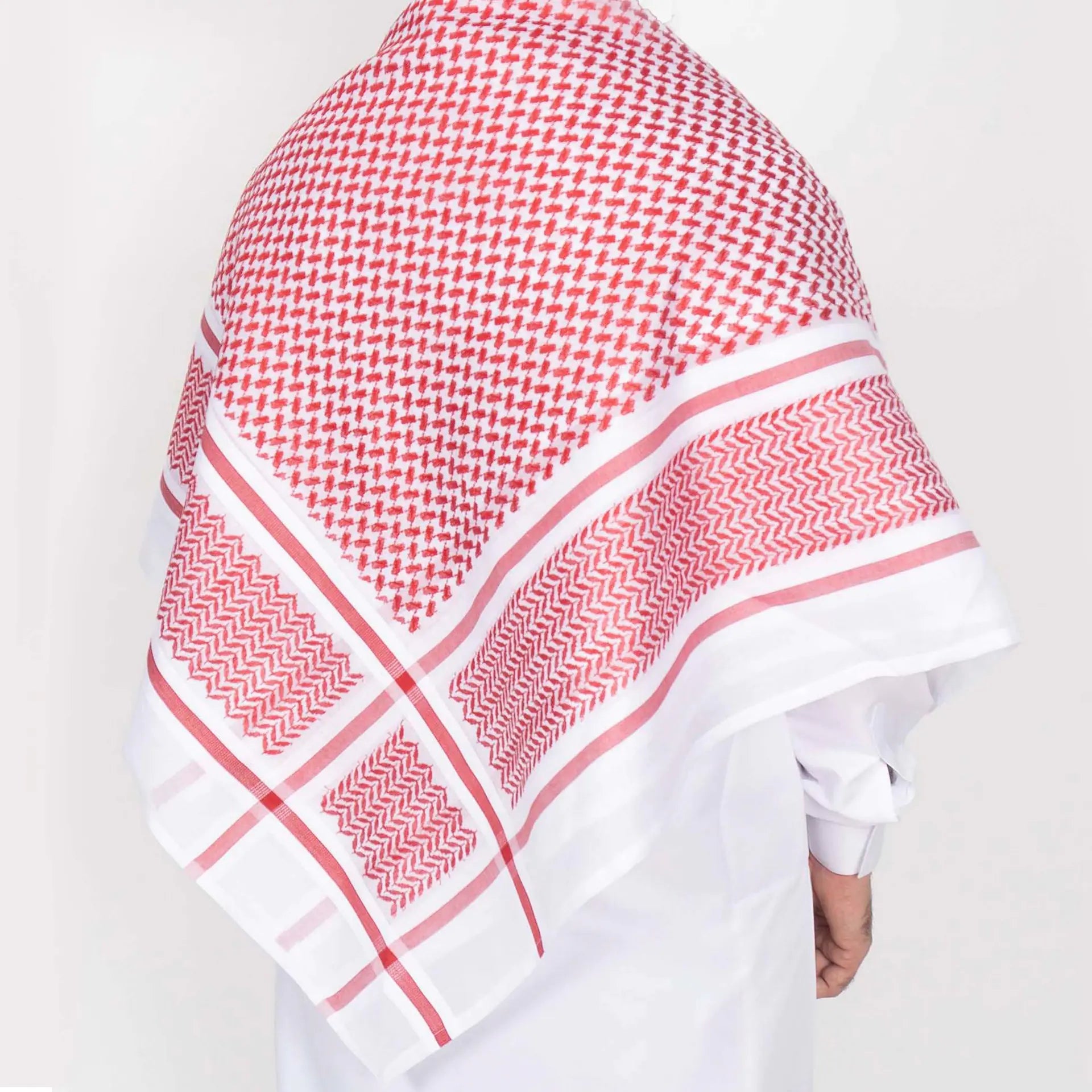 Keffiyeh Scarf Red & Gray