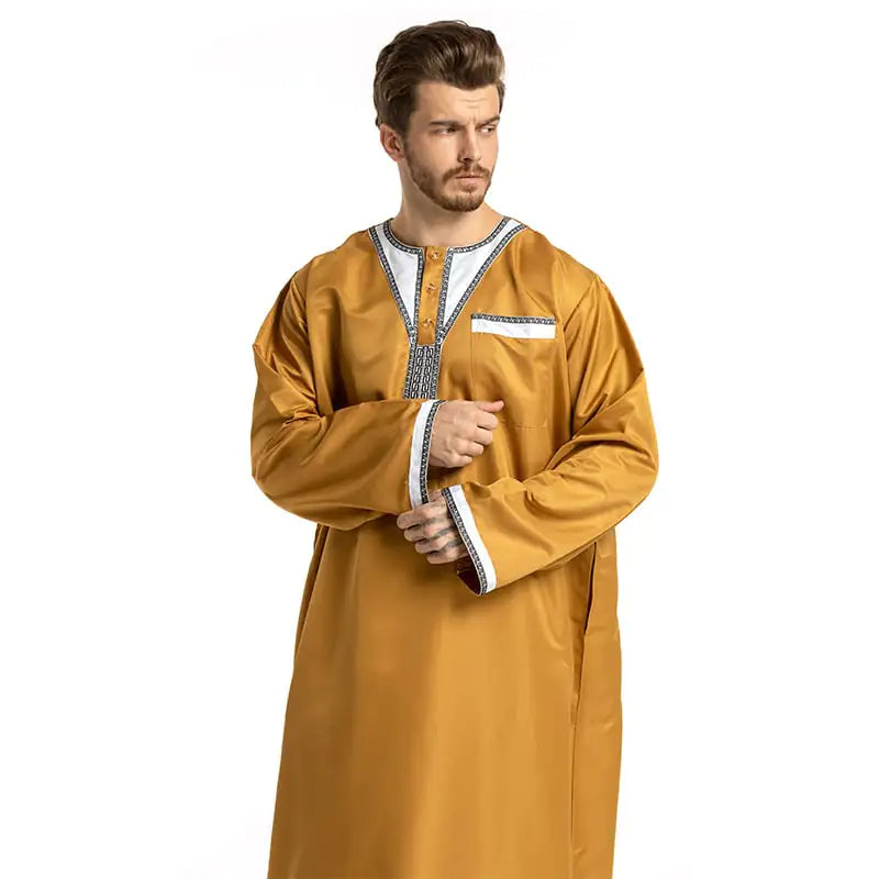Long-Sleeved Hui Robe for Men
