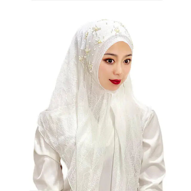Hijab Scarf with Beads and Tassels