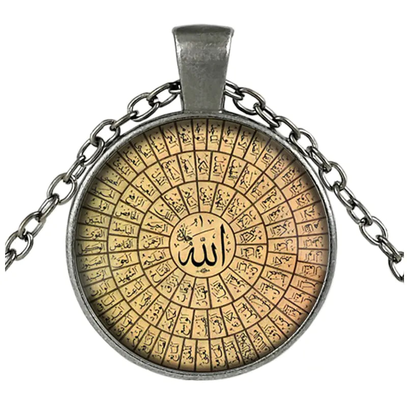 Necklace with Islamic Mandala Design (7 Colors)