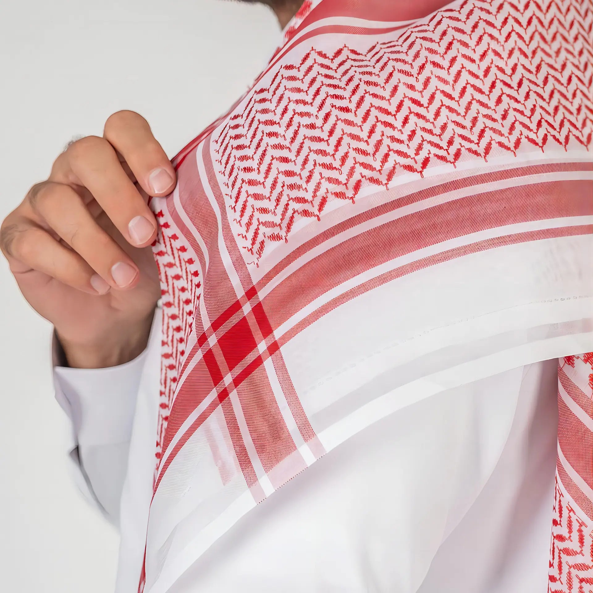 Keffiyeh Scarf Red & Gray