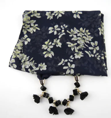 Necklace Scarf with Pendant for Muslim Headscarf