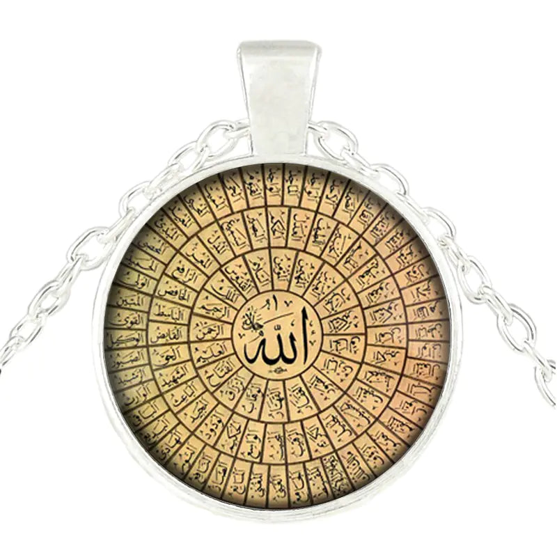 Necklace with Islamic Mandala Design (7 Colors)
