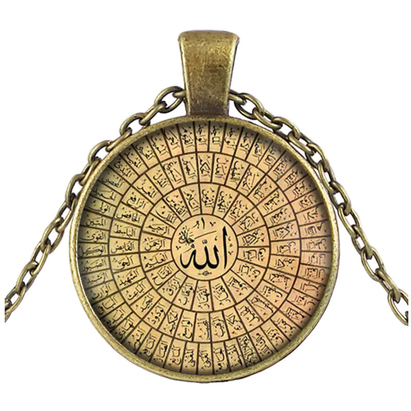 Necklace with Islamic Mandala Design (7 Colors)