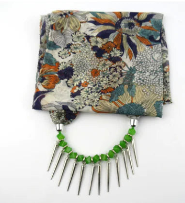 Necklace Scarf with Pendant for Muslim Headscarf