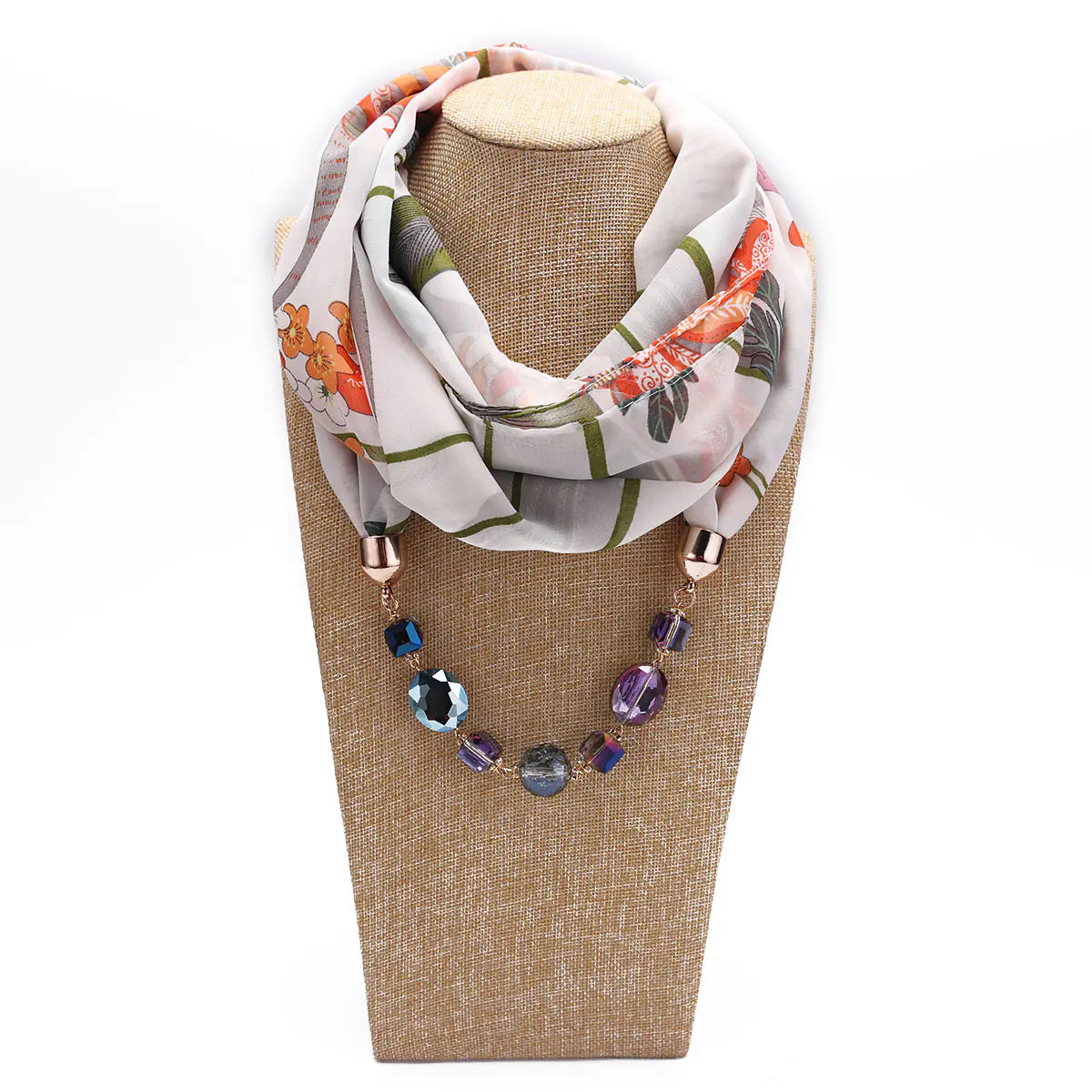 Muslim Scarf, Necklace Scarf, Chiffon Headscarf