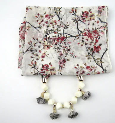 Necklace Scarf with Pendant for Muslim Headscarf