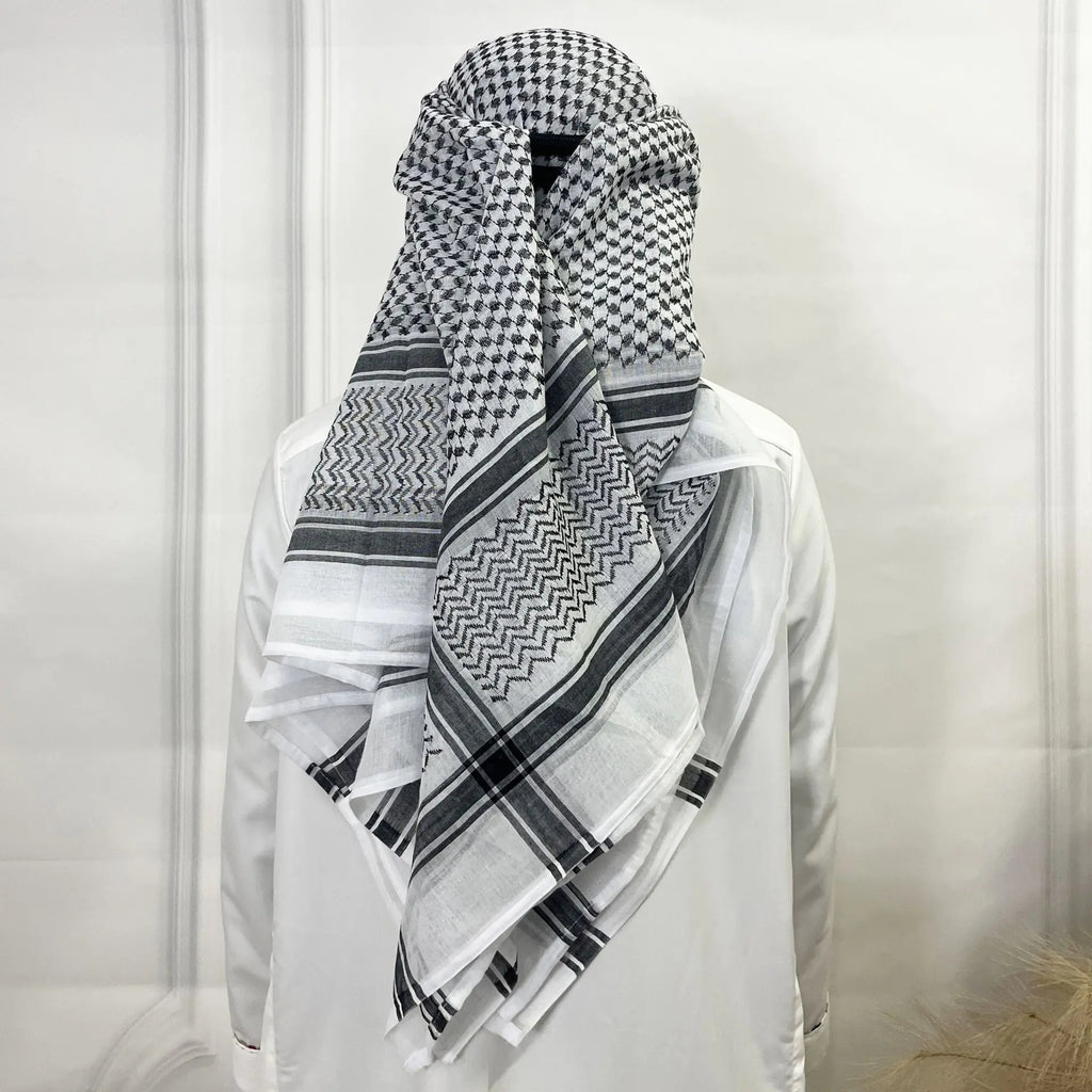 Headscarf Set with Wave Stripe Design