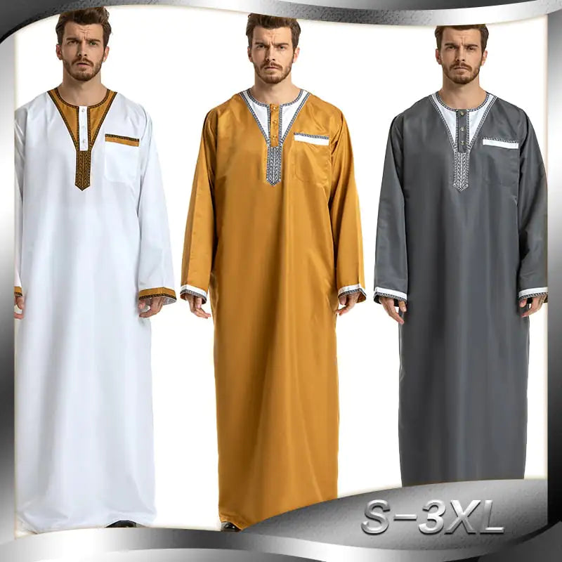 Long-Sleeved Hui Robe for Men