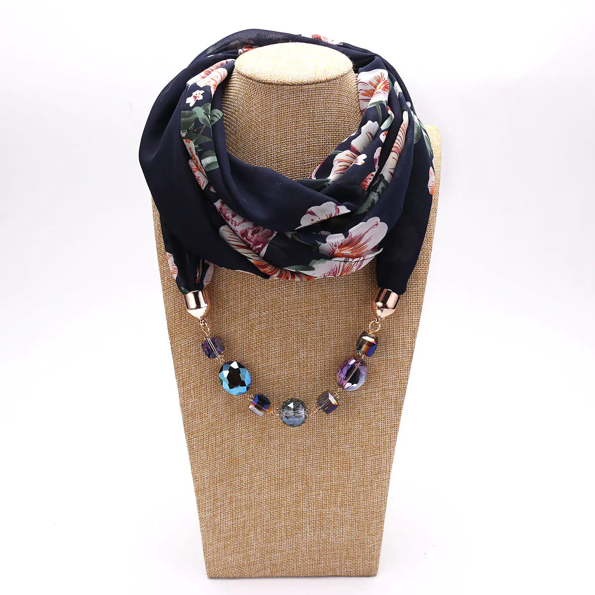 Muslim Scarf, Necklace Scarf, Chiffon Headscarf