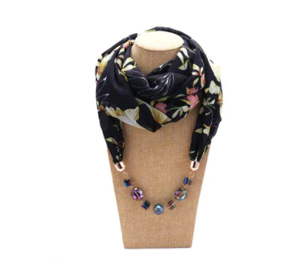 Muslim Scarf, Necklace Scarf, Chiffon Headscarf