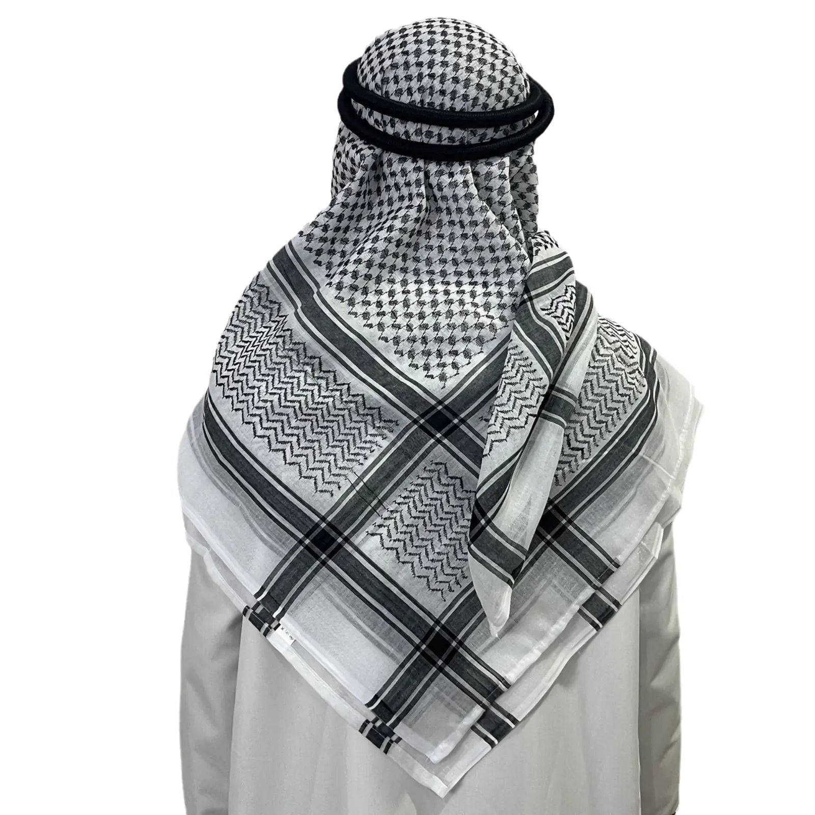 Headscarf Set with Wave Stripe Design